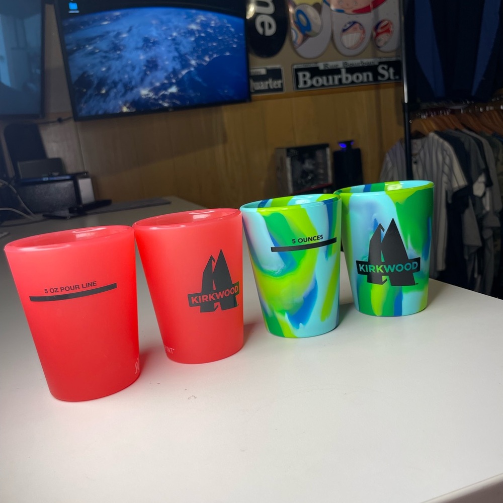 Kirkwood Red and Multicolor Shot Glass Set tahoe - Picture 1 of 5